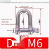 316 Stainless Steel Marine Shackles - Japanese D, U, Bow, Arched Types - Sizes M4, M5, M6, M8, M10, M12