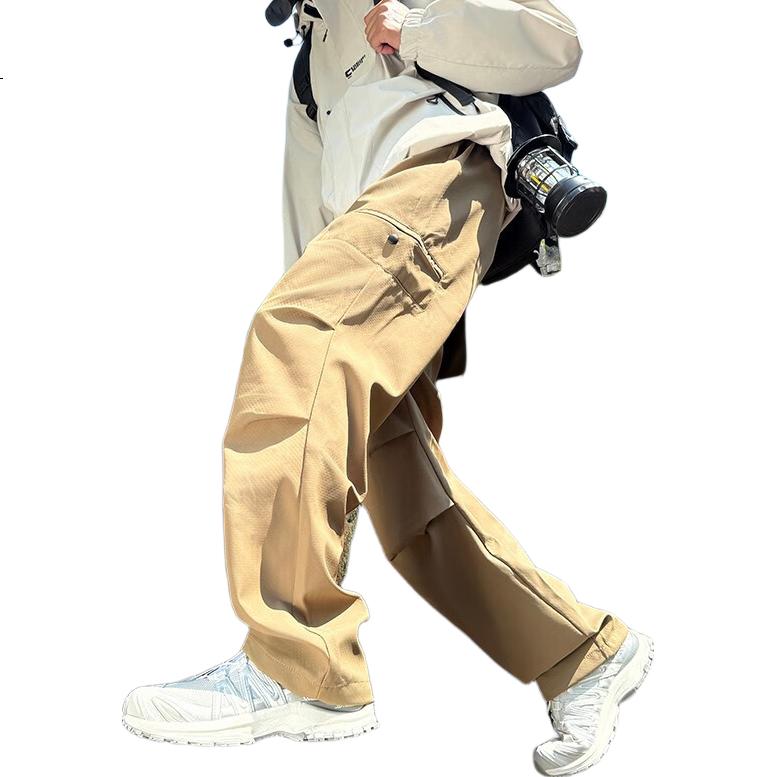 MMOPTOP American-Style Triple-Protection Cargo Pants, Autumn Men's Hiking Travel Quick-Dry Tactical Casual Pants MXXK49 Dune Khaki 2XL