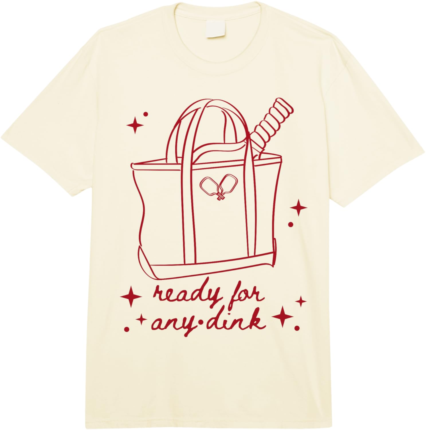 

Ready for Any Dink Pickleball Doodles in Red Comfort Colors Adult Heavyweight trend Harajuku style Fashion Loose Cotton T-Shirt 4XL