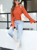 Women's 2025 Autumn Solid Color Pullover Round Neck Long Sleeve Sweater - Versatile European American Fashion