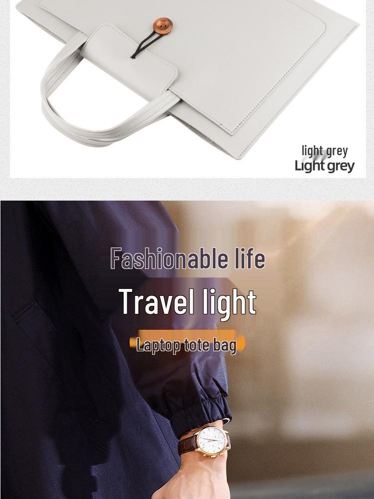 14-Zoll Laptop Handtasche für Männer & Frauen - Business Aktentasche mit großer Kapazität & Geschenktasche