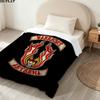 1PC The Warriors Patterned Flannel Blanket Suitable For All Seasons For Home Decor Warmth And Comfort Gifts Holiday Present