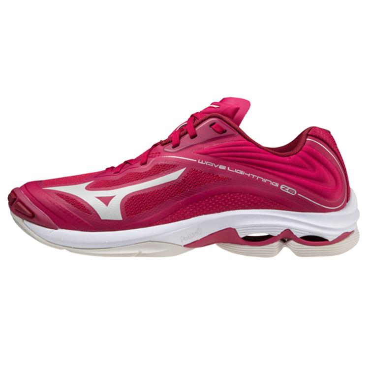 Mizuno Wave Lightning Z6 Slip Resistant Abrasion Resistant Low top Volleyball Shoes Unisex Rose Red V1GC200064