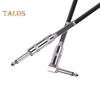 Talos 6.35 Electric Guitar Cable Straight To Right Angle Noiseless Audio Cable for Bass Guitar