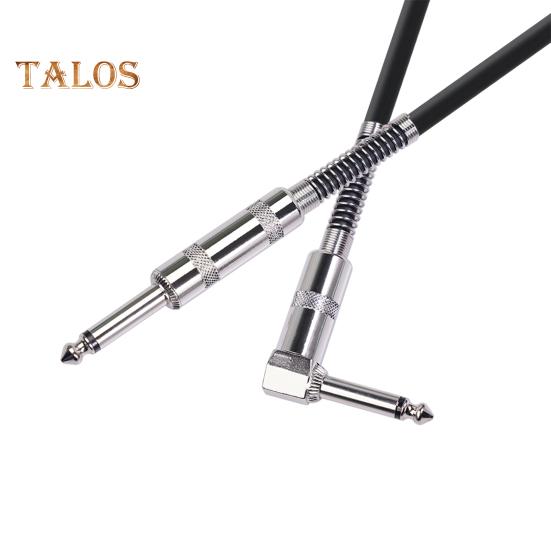 Talos 6.35 Electric Guitar Cable Straight To Right Angle Noiseless Audio Cable for Bass Guitar