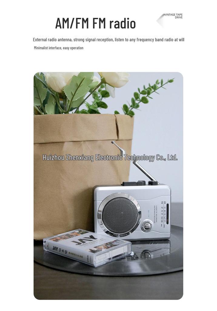 Portable Walkman Cassette Player with Built-in Speaker & Multi-band Radio for English Listening & Playback. Perfect for Students.