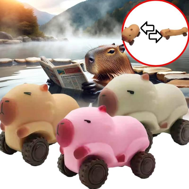 Squishy Capybara Car Toy Elongation Sliding Decompression Toys Gift Christmas