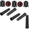5 Pack Screw-on Valve Cap Stem Extension Extender Adapter + 5 Pack Universal Stem Covers Tire Valve Caps for Auto Car Wheel Bike Truck Motorcycle SUV