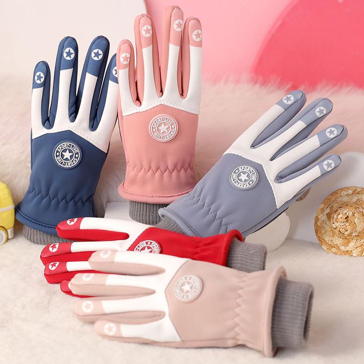 Children's Winter Gloves Cycling Gloves Waterproof Gloves Outdoor Cycling Warm Gloves Non Slip Gloves Roller Skating Gloves