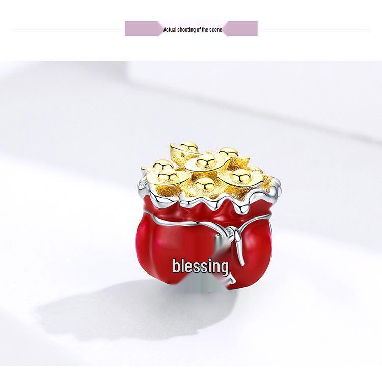 Silver Ziyun New Year DIY Bracelet Kit: Sterling Silver Koi Blessing Beads