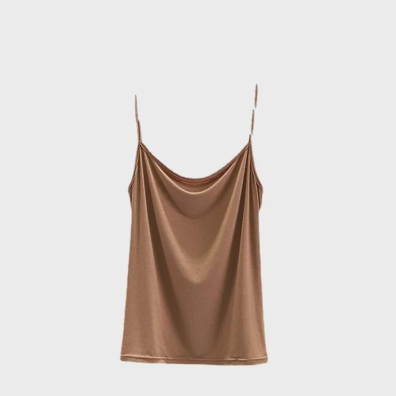 Damen Sommer Ärmelloses Modal Camisole Tanktop - Sexy Rundhals Top