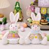 Easter LED Light Rabbit Doll Spring Easter Decorations for Car Rabbit Ornaments Kid Gift 2024 Holiday Party