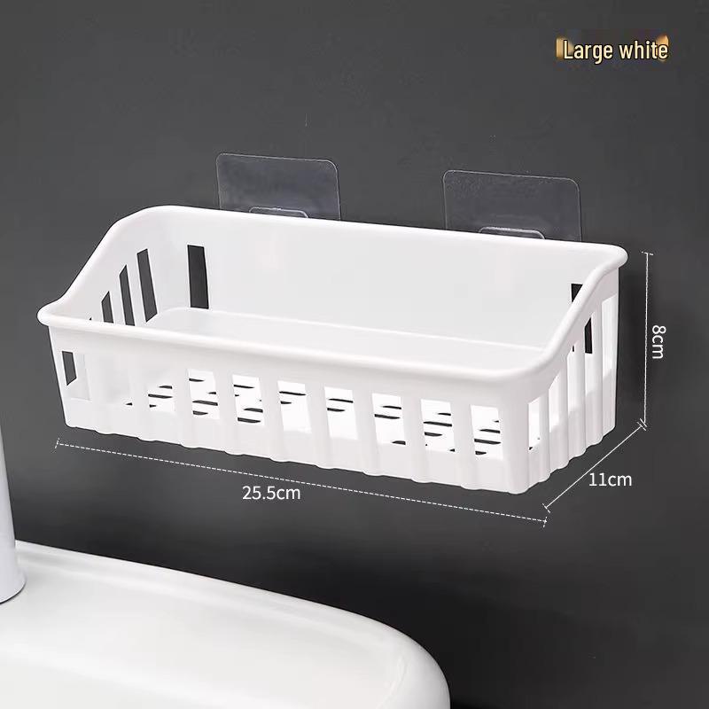Wall-Mounted Plastic Bathroom Storage Rack