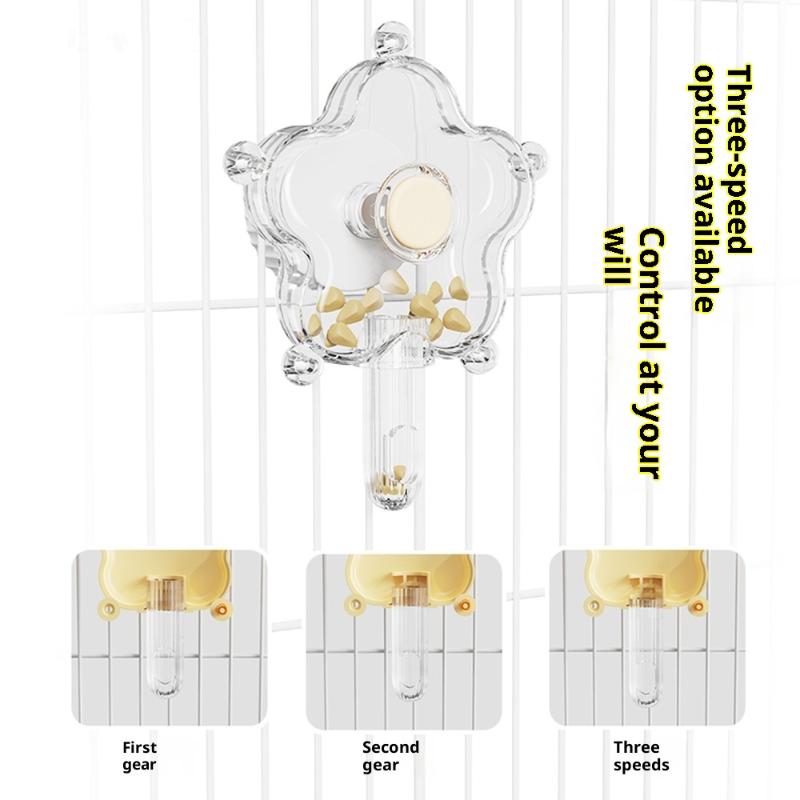 Creative Flowers Parrot Rotating Food Leakage Toy Rotating Cage Bird Relieve Boredom Feeder Foraging Gnawing Toys Accessories.