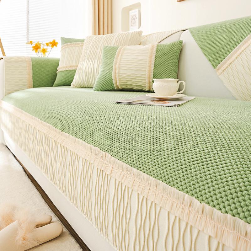 

Французская кремовая подушка для дивана, новинка 2024 года, универсальный чехол для дивана Four Seasons, тканевая подушка 90*160