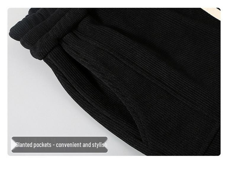 Men's Plus Size Cotton Fleece Pants: Spring/Autumn Straight-Leg Loose Fit for Casual Sportswear