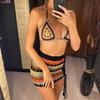 Sexy Colorful Crochet Knit Mini Bikini Women Swimwear Female Swimsuit Two-pieces Bikini Set Skirt Bather Bathing Suit Swim