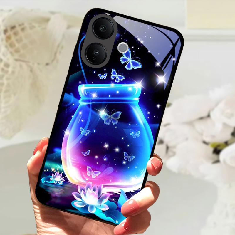 Hartowane Szklane Etui Na Telefon VIVO V60 Lite V60Lite Pokrowiec Fajne Malowany Wilk Lew Odporne Na Wstrząsy Etui Na Vivo V 60 Lite Obudowa Funda