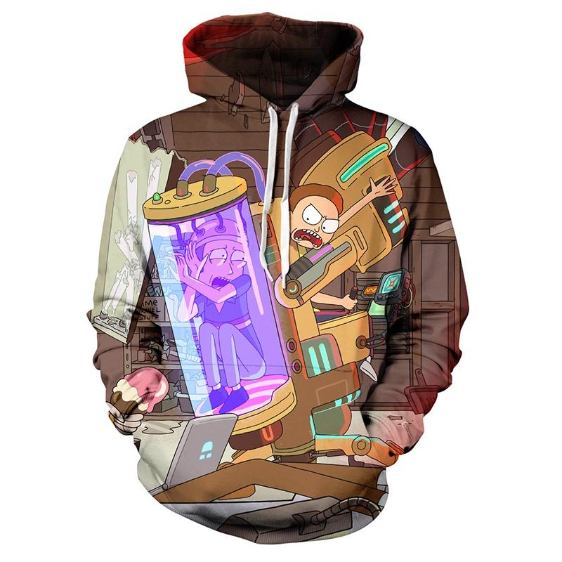 Cartoon And Rick 3d Print Casual Hoodies Women Men Sweatshirt New Pullover