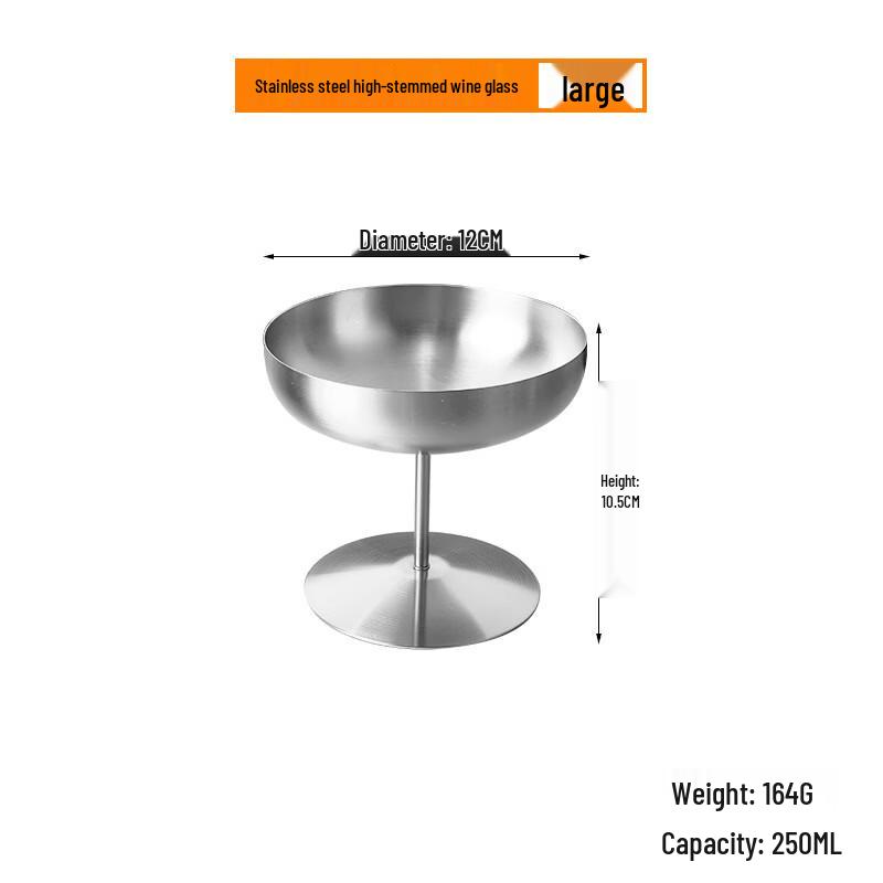 

ZISIZ Stainless Steel High-Foot Dessert Bowls