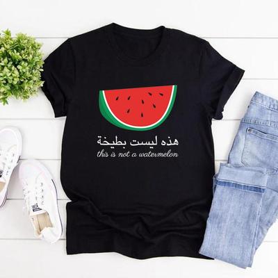 Ce n'est pas une pastèque T-Shirt drôle pastèque hommes femmes t-shirts à manches courtes graphique t-shirts femmes vêtements haut