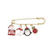 Cute Cartoon Santa Claus Enamel Alloy Brooch Christmas Party Hat Clothing DIY Decorative Pins Xmas Gift for Men Women Children