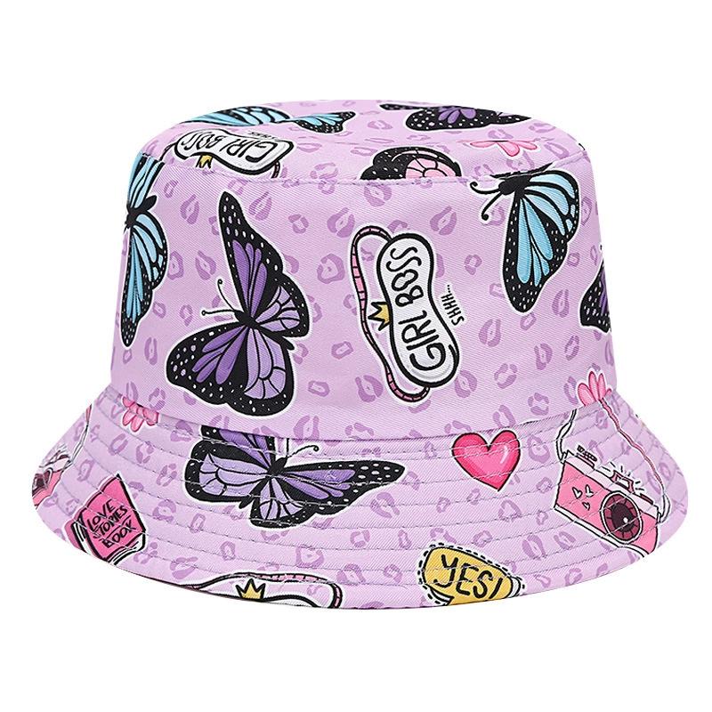 Baby Bucket hat 2-5 Years Old Children Cartoon Infant cap Boys Girls Hat Sun Protection Breathable Cute Shade Basin hat