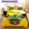 Club América 3pcs Bedding Set Duvet Cover Closure Includes 1 Duvet Cover & 2 Pillowcases for All Seasons Bedroom Home Dorm Decor