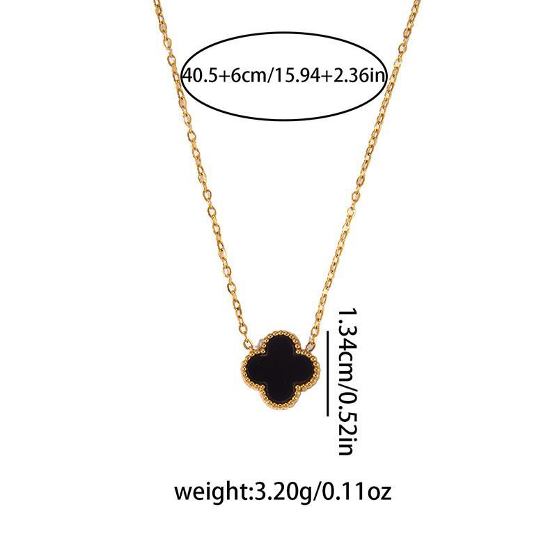 High-End Heart & Geometric Titanium Steel Clavicle Necklace for European & American Markets