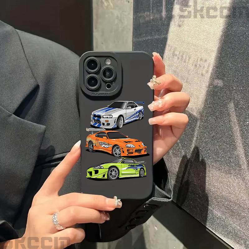 Creative And Cool Car Pattern Soft TPU Phone Case For iPhone 17 16 15 14 13 12 11 Pro Plus Max Mini 17 Air 16E XS X XR Cover