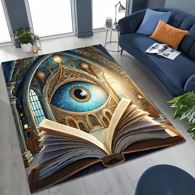 Piękny Dywan Masoński Oko Opatrzności Złe Oczy do Sypialni Salon Sofa Dekoracja Domu Wycieraczka, Mata Podłogowa Antypoślizgowa do Zabawy dla Dzieci