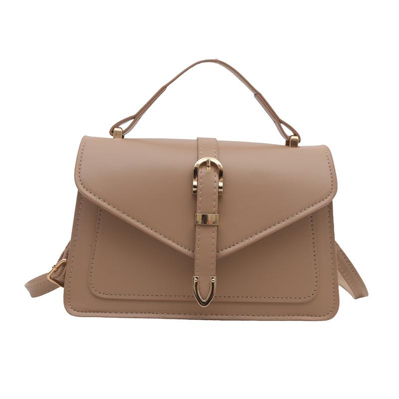 Fashiable Retro Korean Style Single Shoulder Handbag Women's Square Bag Simple PU Leather Spring New Arrival Handbags