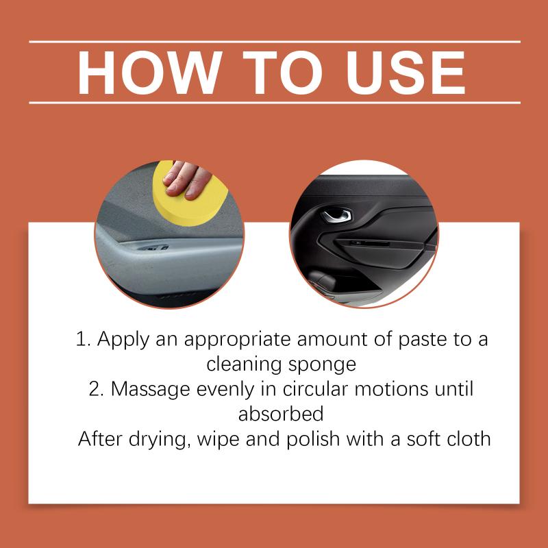 Leather Care Paste for Car Seats Interior Renovation Cleaner Protector Restores Shine Nourish Reduce Friction Easy Application