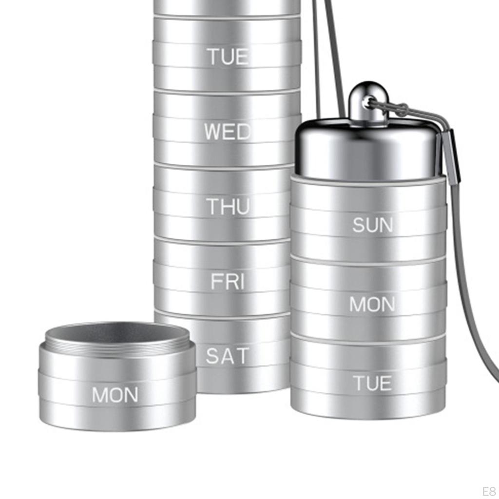 Daily Organizer, Stackable Reminder Case, Tablet Box, Travel Pill, Organizer for Sports, C