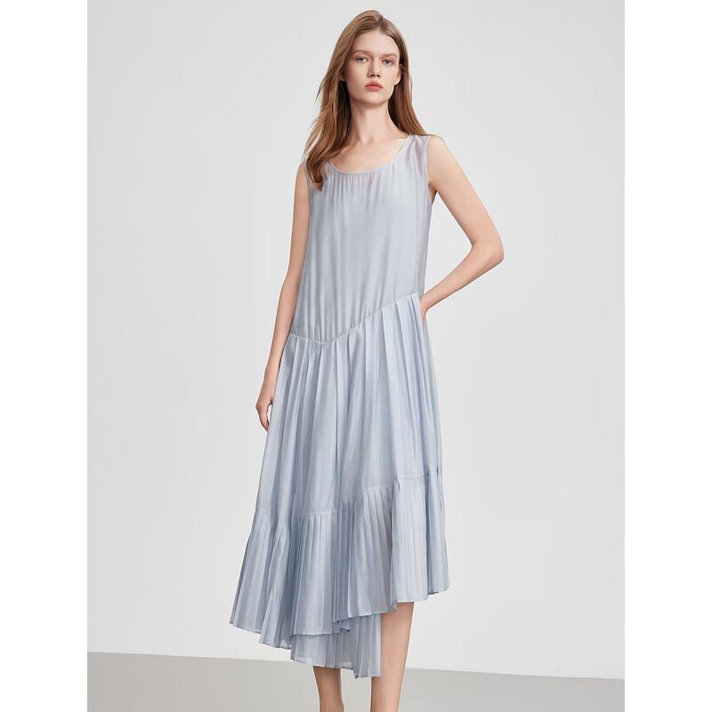 ELLE Women's French Style Pleated Two-Piece Camisole Dress