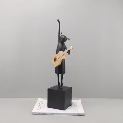 Kreative Abstrakte Figuren Skulpturen Harz Handarbeiten Gitarrist Musikinstrument Gitarre Dekorative Figuren Hausdekoration