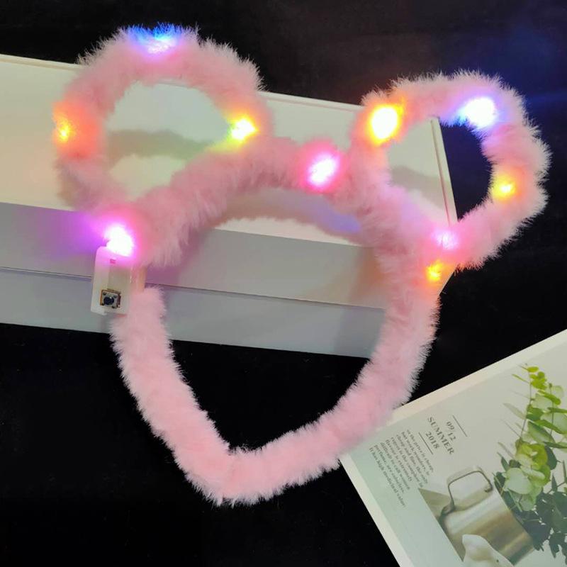 Women Girls LED Bunny Ears Hairband Easter Light Up Headbands Halloween Glow Party Supplies Wedding Festival