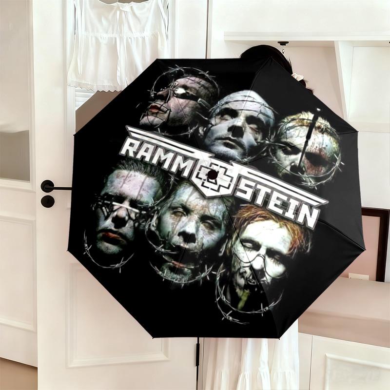 Famous German Rock Heavy Metal Band Rammstein Till Lindemann Umbrella, a Portable Iron Travel and Camping Essential Umbrella H5