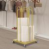 31.5in Golden Hanger Organizer Stackable Storage Rack with Wheels, 4-Tier Multi-Functional Hanger Holder for Closet Organization