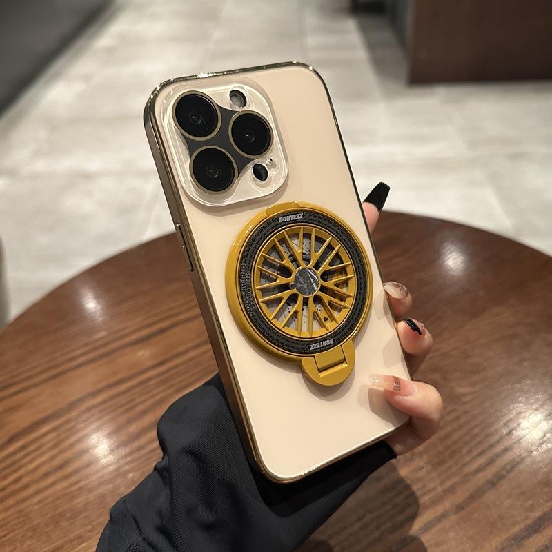 

Матовое покрытие AG подходит для чехлов для телефонов Apple 16promax, магнитной подставки с гироскопом для iPhone15 и защитных чехлов 14 iPhone11Promax золотой