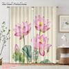 Window Drapes Lotus Versatile Polyester Fabric Without Electricity Spring Party Holiday Decor Suitable Home Use Curtain