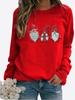 Women Winter Clothing Christmas Printed Casual Sweatshirt Long Sleeve Tops T-shirt Ladies Round Neck Pullover Sweater