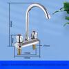 Double Double Hole Basin Faucet Double Switch Hot and Cold Faucet Wash Basin Kitchen Bathroom Sink Double Control Faucet