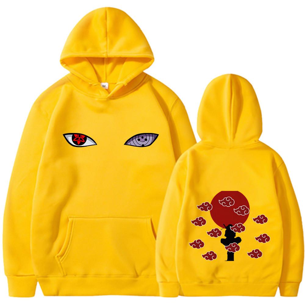 Японское Аниме Наруто Графический Учиха Итачи Классическая Толстовка Свитер Толстовка Осень и Зима Бег Спортивная одежда Топ S