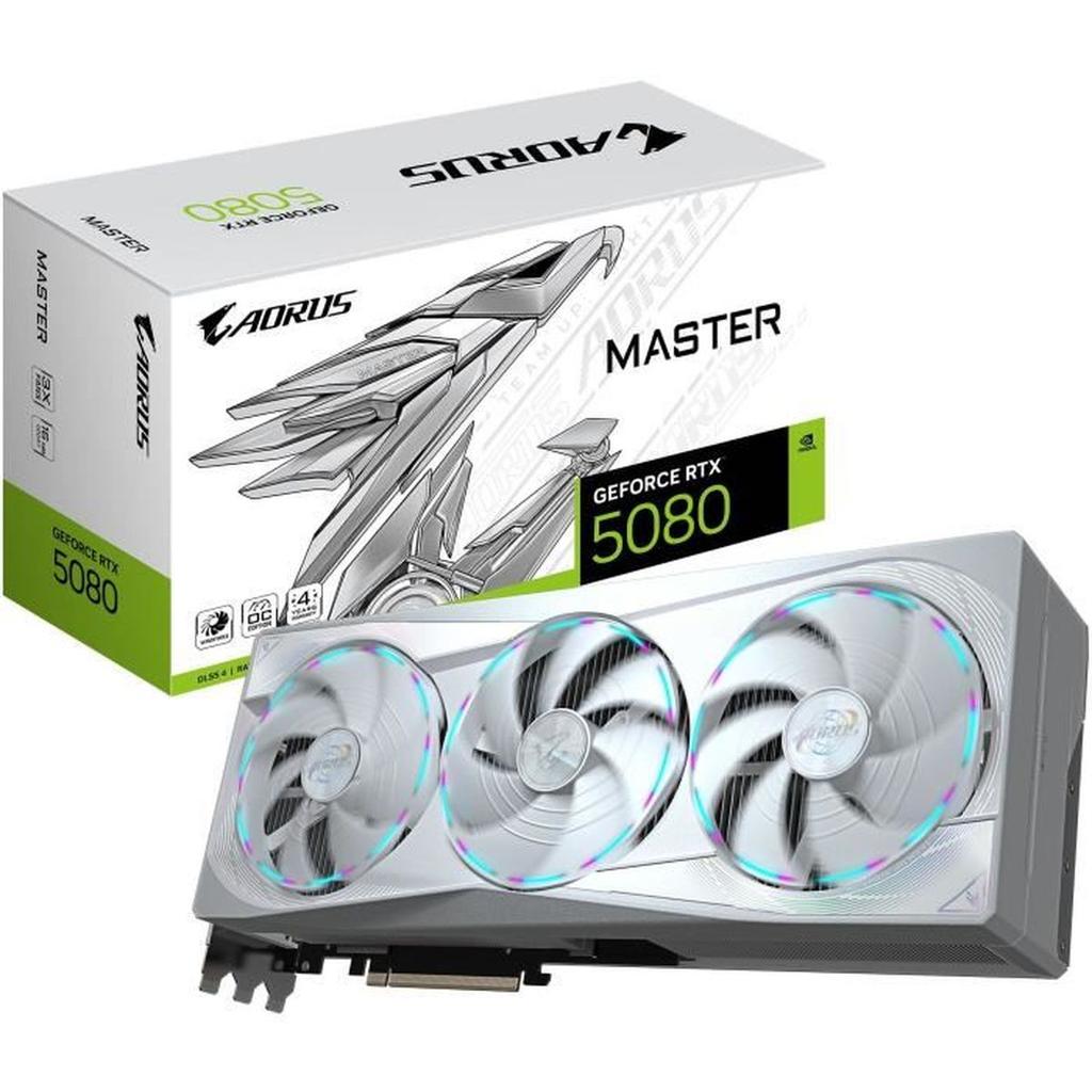 Graphics Card - GIGABYTE - AORUS GeForce RTX 5080 MASTER ICE - 16 GB