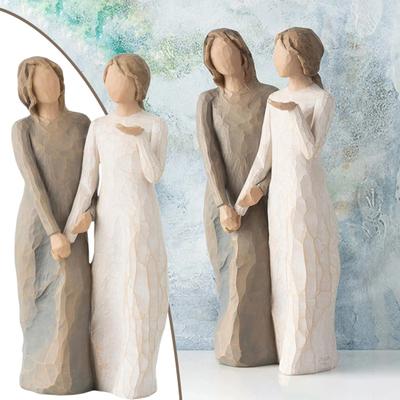 Figurka z żywicy Ekologiczna, nietłukąca Unikalna, wykonana ręcznie Odporna na zużycie Wykwintne szczegóły Postawa Miłość Rodzina Statua z żywicy Ozdoba na biurko Gospodarstwo domowe