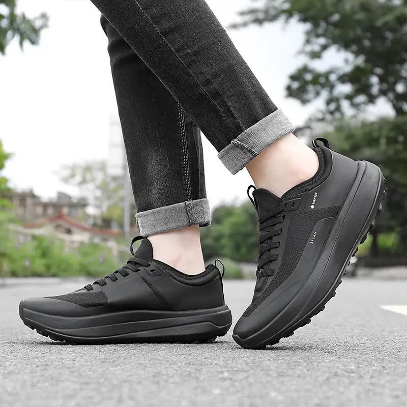 Hiking Shoes Running Shoes for Men Waterproof Sneakers Breathable Sports Gym Jogging Casual Black Cushioning Mens Trail Trainers
