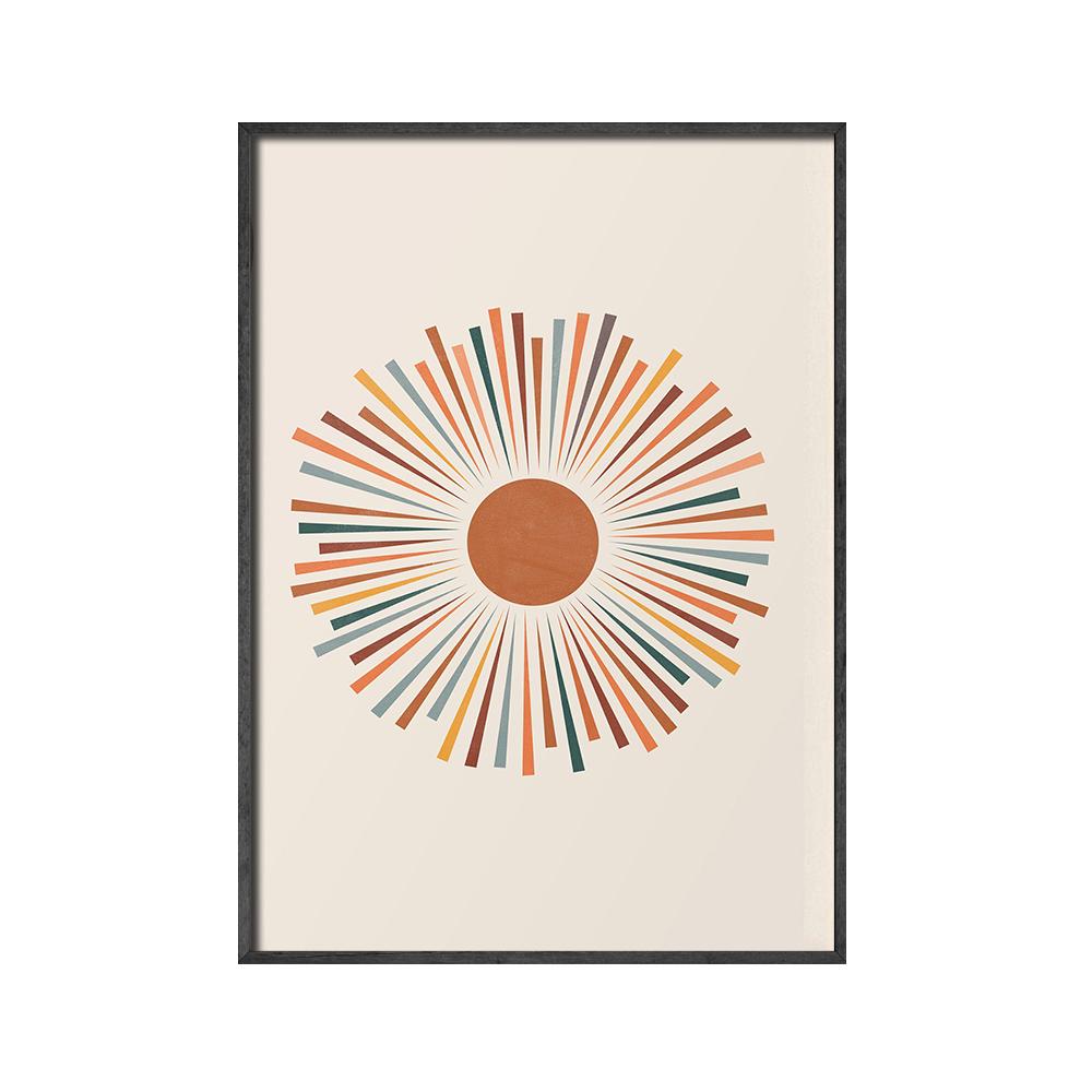 

Абстрактный постер в стиле бохо Терракотовое горчичное солнце Холст Картина Художественный принт середины века Современная настенная картина для гостиной Домашний декор 21x30cm No Framed