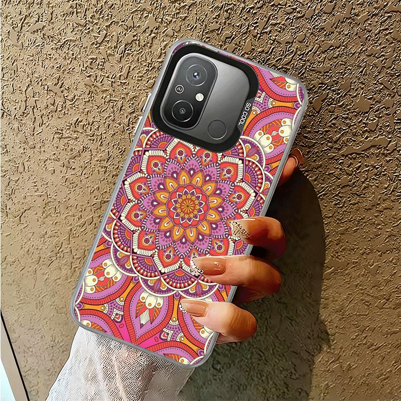 Mandala Style Pattern Shockproof Phone Case for Xiaomi Poco X7 X6 X5 X3 Pro F7 Ultra M8 Redmi 15C 15 14C 13C 12C 10C 13 12 10