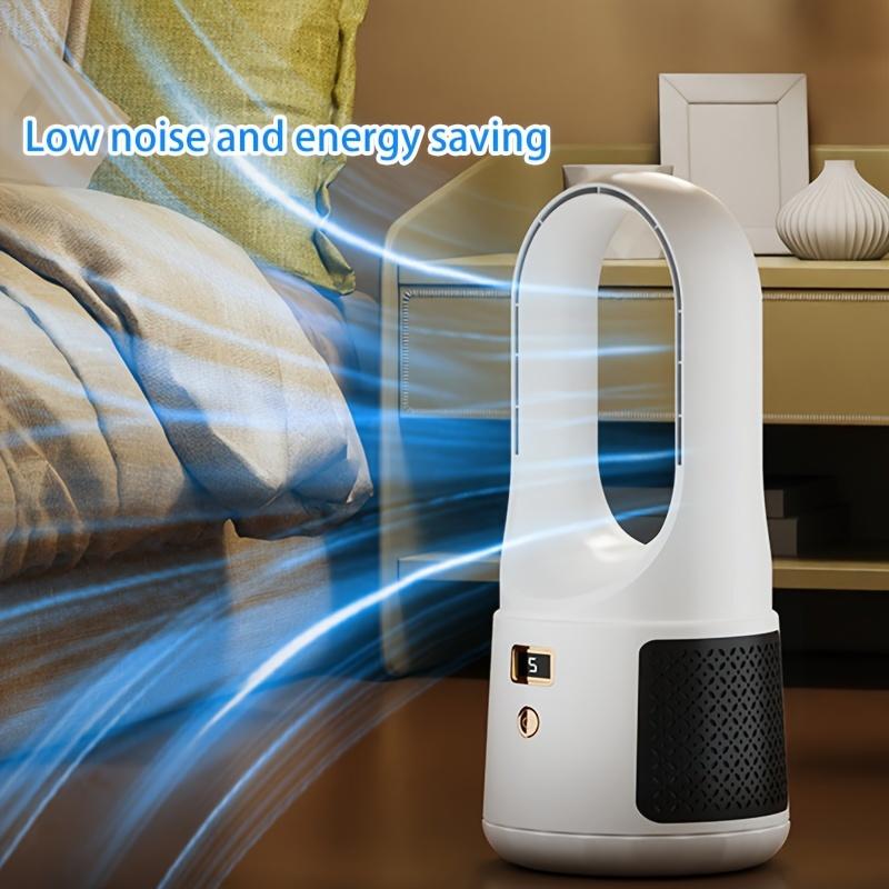 Bladeless Desk Fan, Portable Quiet Cooling Fan, Low Noise Energy-Efficient Personal Circulator Fan with Digital Display for Home & Office Use
